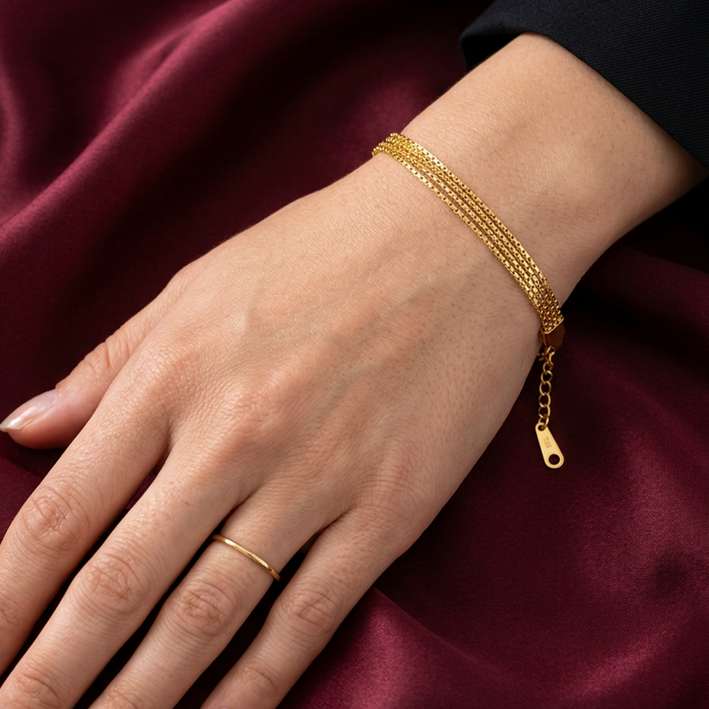 Shimmering Liquid Gold Bracelet