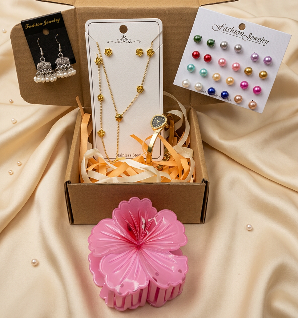 Golden Rose Floral Set Combo Bundle