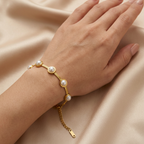 Moti Herringbone Anti-Tarnish Bracelet